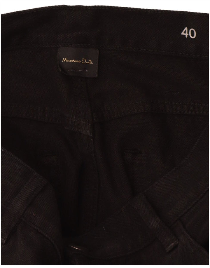 Jeans dritti a vita alta da donna Massimo Dutti EU 40 medio W30 L29 neri