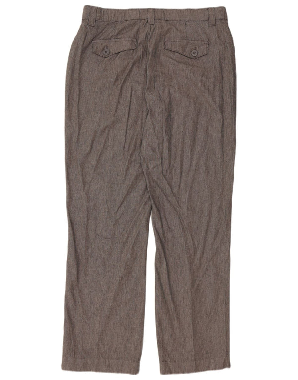 Pantaloni casual dritti da donna LEE US 12 Large W34 L30 Cotone a quadri grigi