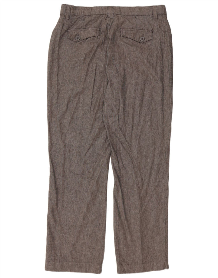 Pantaloni casual dritti da donna LEE US 12 Large W34 L30 Cotone a quadri grigi