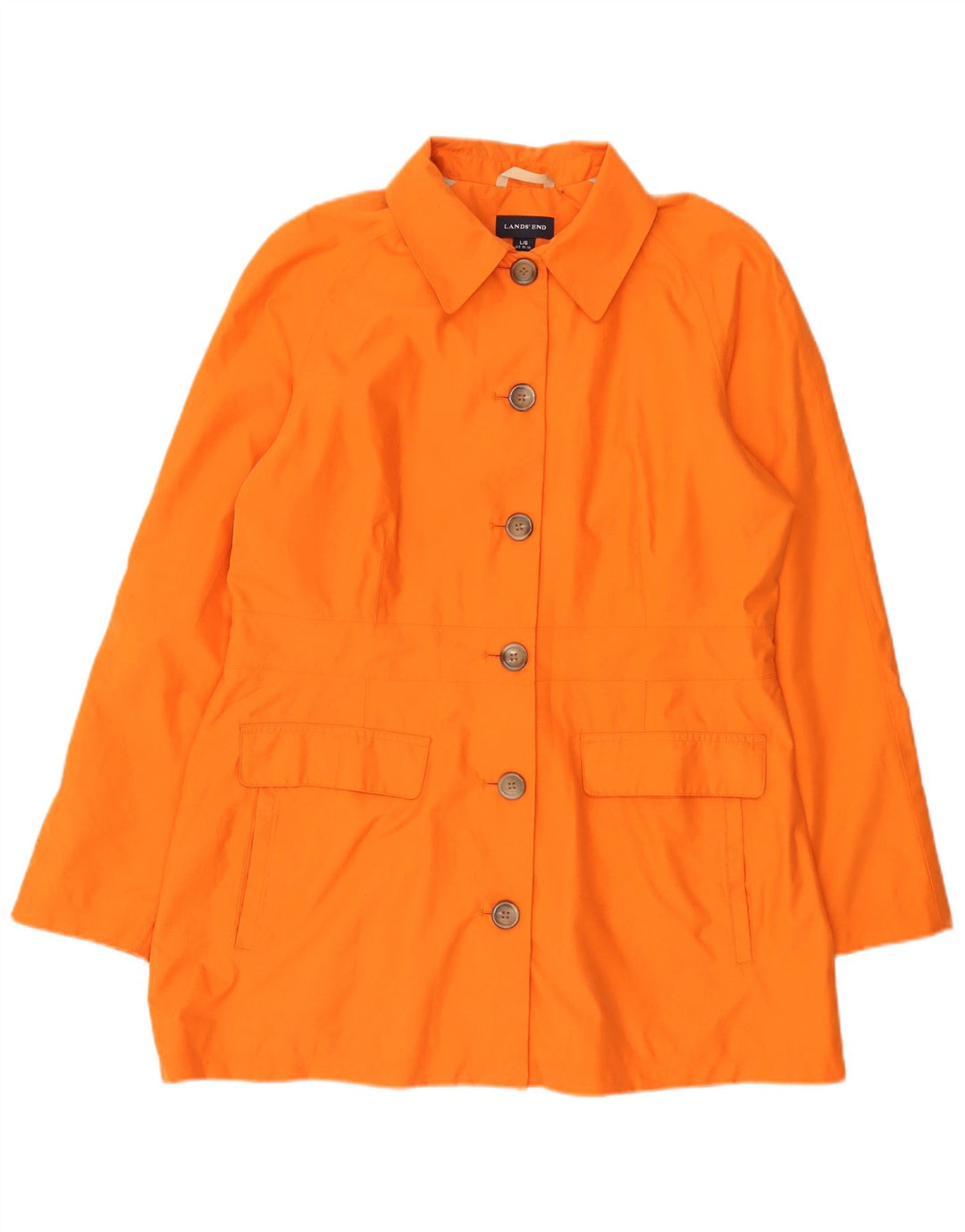 Giacca blazer a 6 bottoni da donna Lands End UK 16 grande poliestere arancione