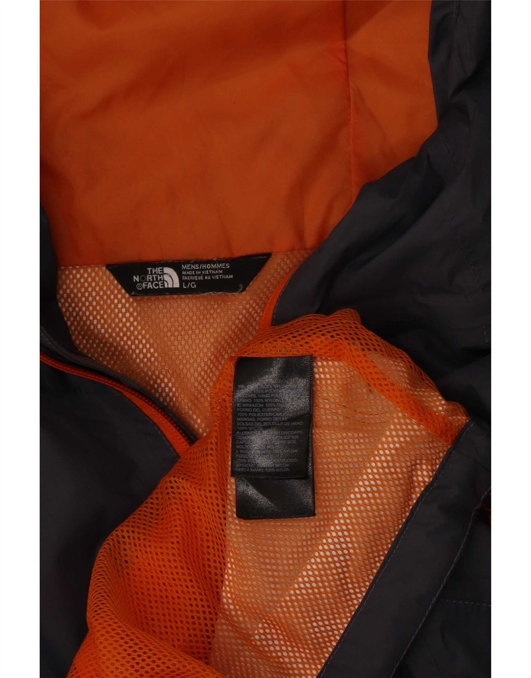 Giacca antipioggia da uomo con cappuccio The North Face UK 40 Large in nylon grigio