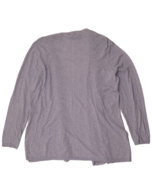 Fat Face Womens Open Cardigan Sweater UK 20 2XL  Blue Cotton