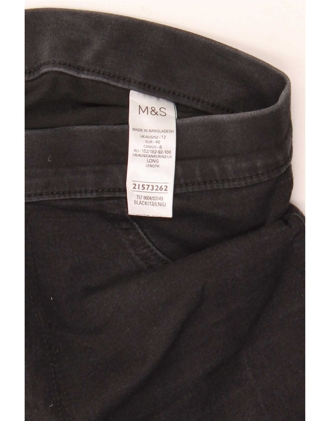 Jeans Jeggings da donna Marks & Spencer UK 12 medio W30 L30 cotone nero