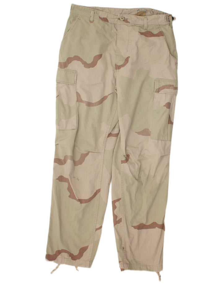 Pantaloni cargo vintage da uomo vestibilità regolare medi W34 L31 mimetico beige