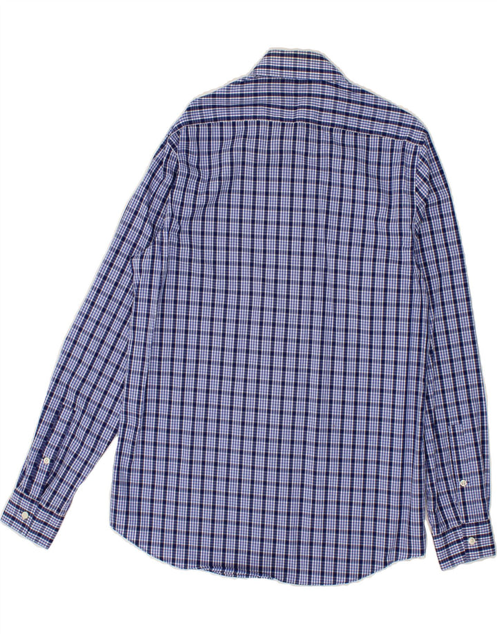 MICHAEL KORS Mens Shirt Size 15 1/2 Medium Navy Blue Check Cotton Vintage Michael Kors and Second-Hand Michael Kors from Messina Hembry 