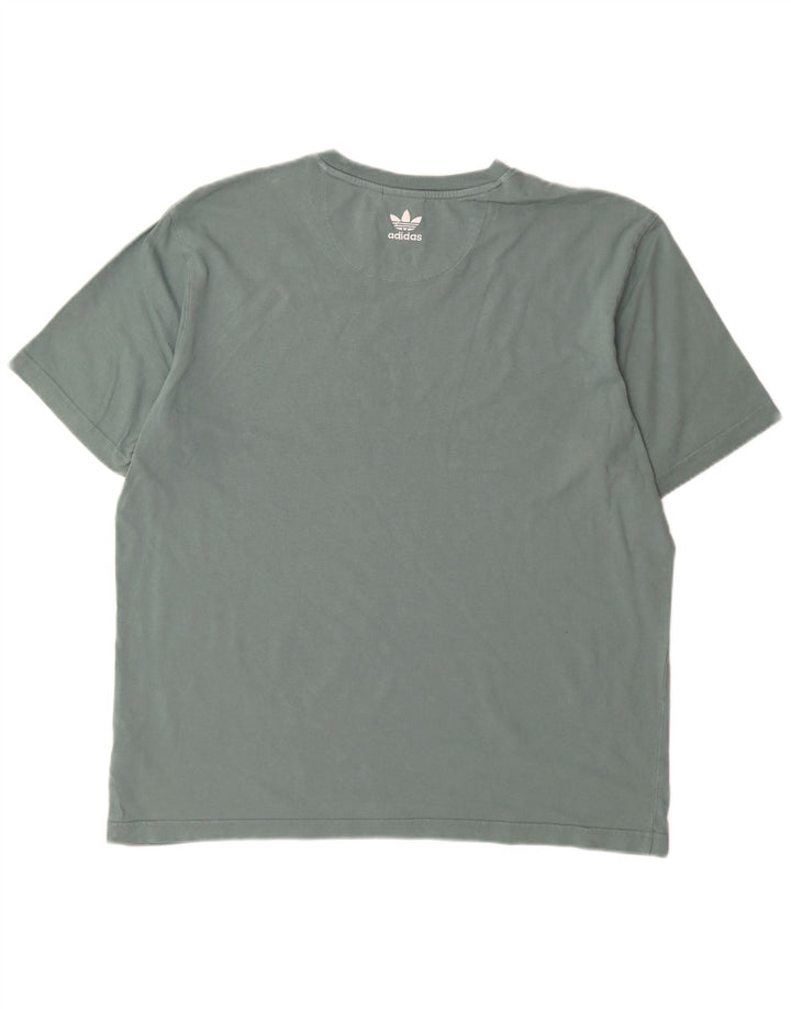 Maglietta Adidas da uomo Top Large in cotone blu
