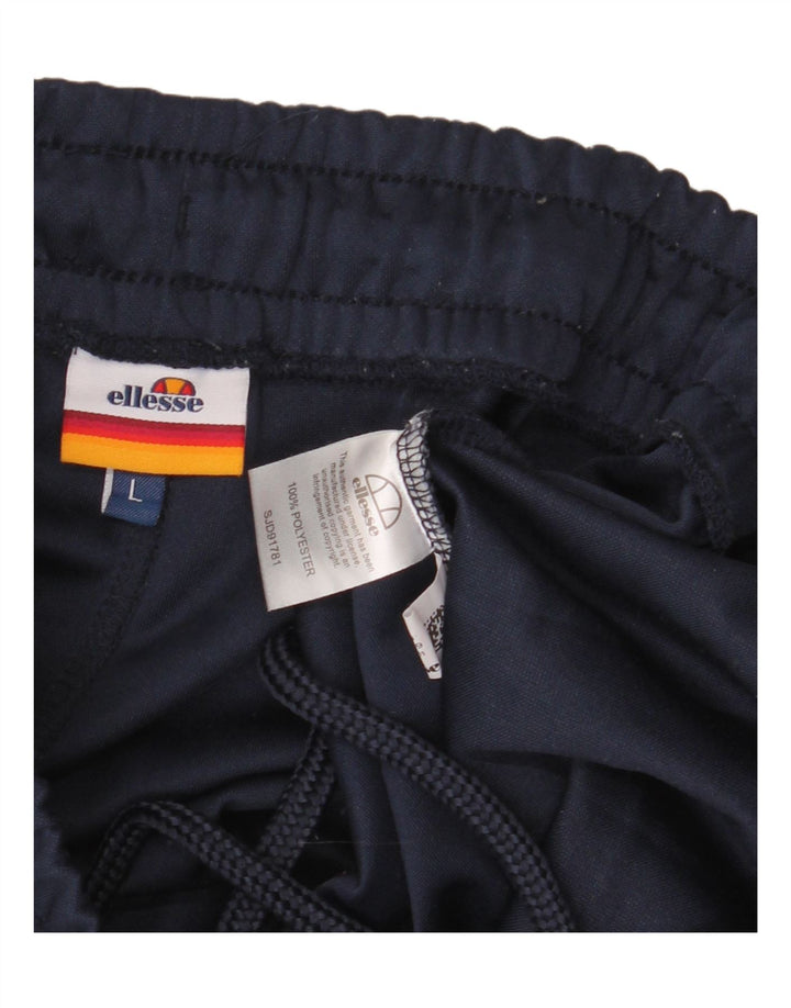 Pantaloni da tuta da uomo Ellesse grandi in poliestere blu navy
