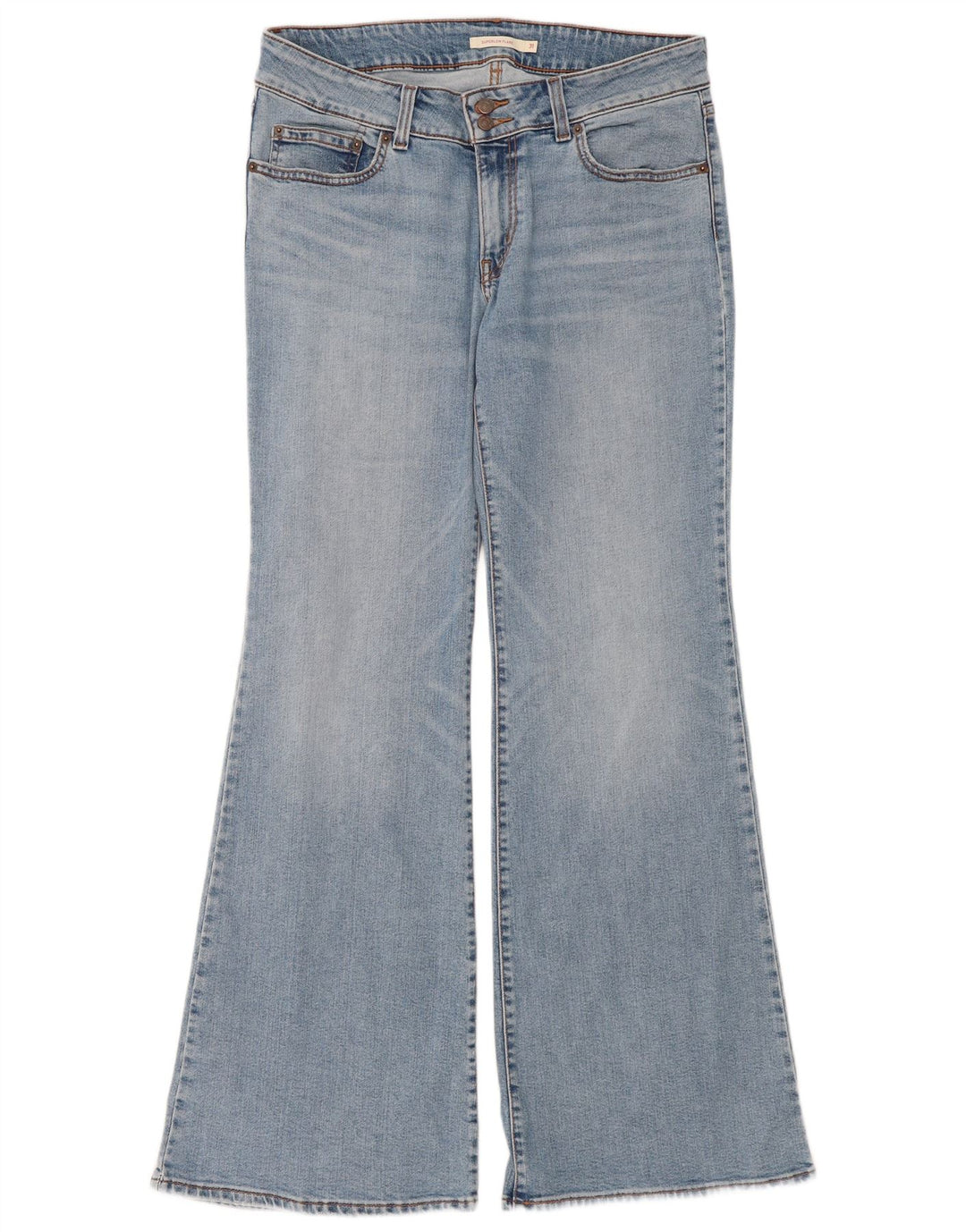 Jeans Levi's da donna super svasati W31 L34 cotone blu