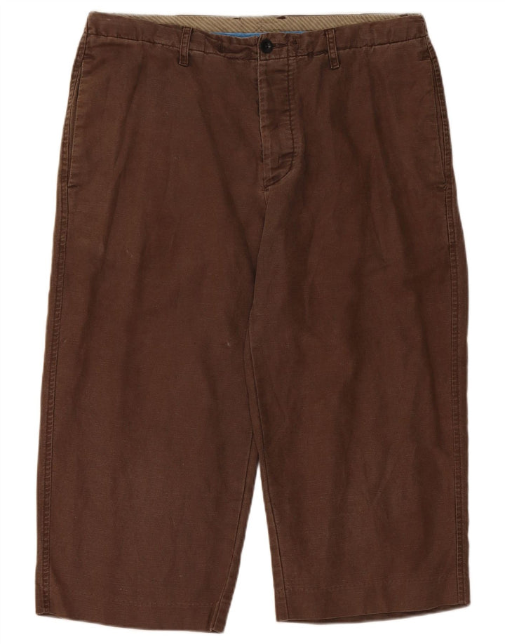 Pantaloncini Bermuda Gap da uomo con vestibilità ampia e regolare, medi, W32, lino marrone