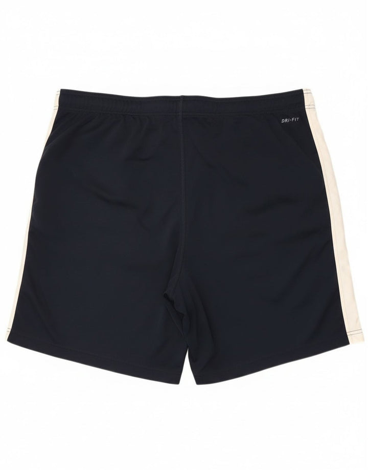 Pantaloncini sportivi Nike Dri Fit da uomo XL in poliestere color block blu navy
