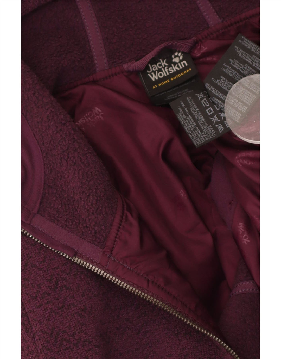 JACK WOLFSKIN Womens Longline Cardigan Sweater UK 10/12 Medium Maroon