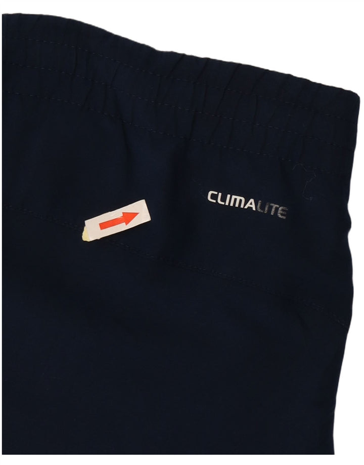 Pantaloncini sportivi Adidas Climalite da uomo piccoli in poliestere blu navy