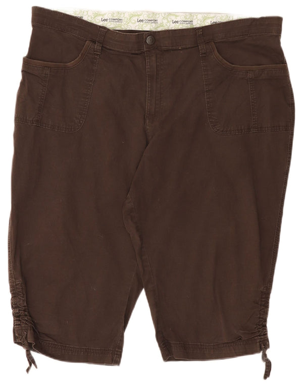 Pantaloncini casual da donna Lee US 20 3XL W40 Cotone marrone