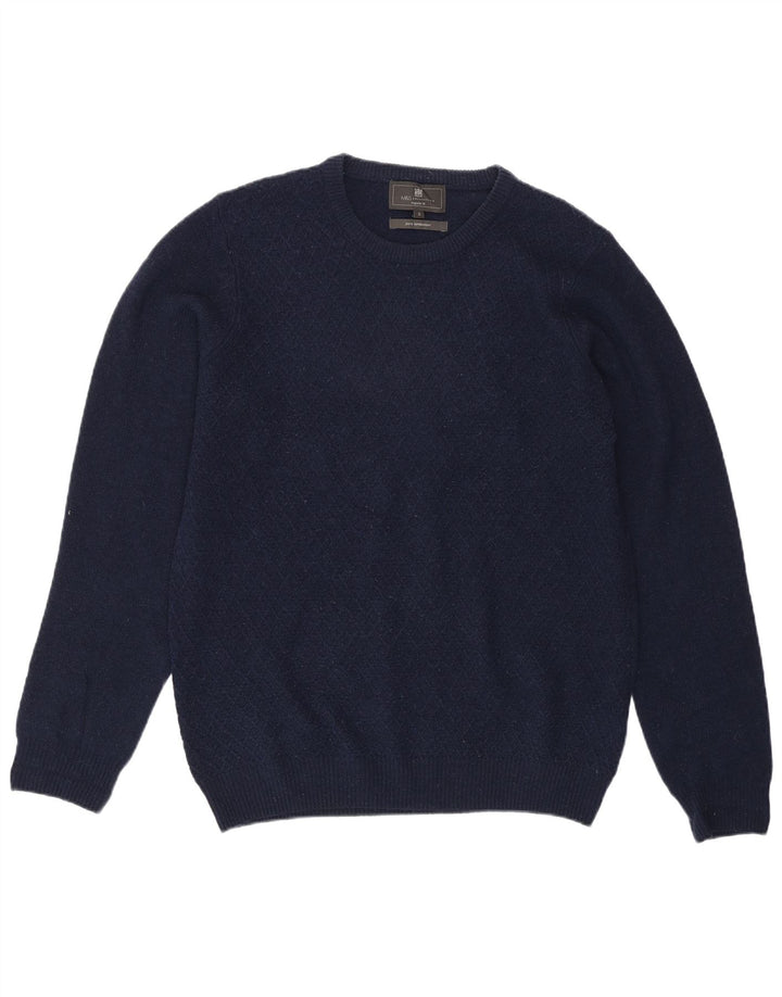 Maglione maglione girocollo vestibilità regolare da uomo Marks & Spencer piccolo blu navy