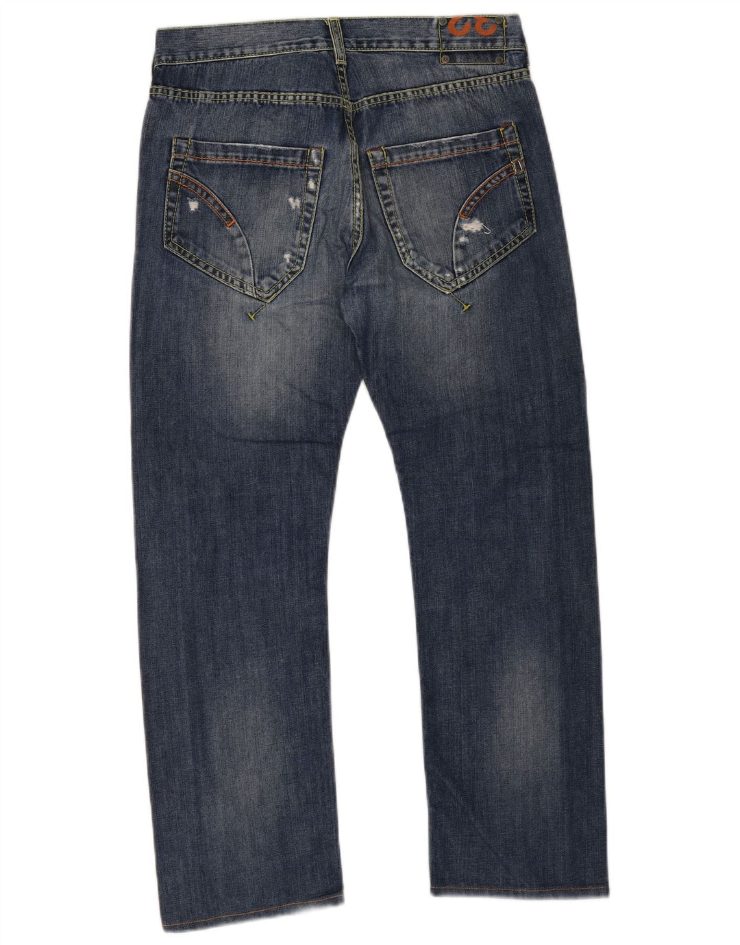 Dondup Jeans dritti standard da uomo W32 L28 Blu Navy