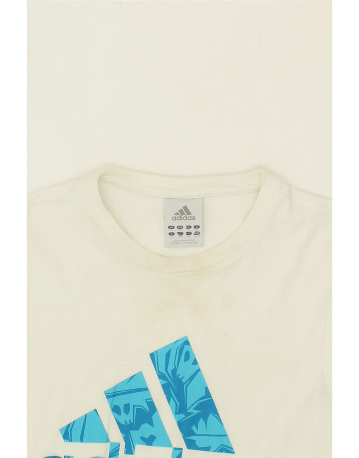 ADIDAS Mens Graphic Vest Top XS White Cotton Vintage Adidas and Second-Hand Adidas from Messina Hembry 