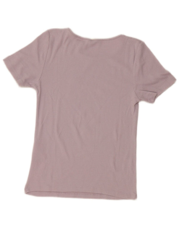 T-shirt corta da donna Levi's UK 10 piccola in cotone viola