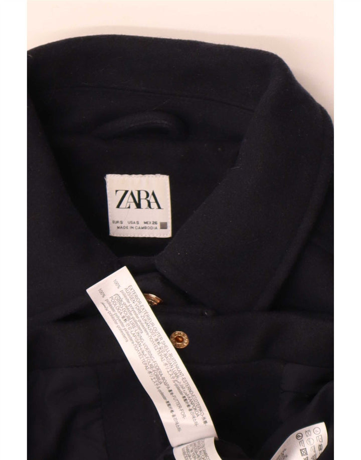 Giubbotto bomber corto da donna Zara UK 10 piccolo poliestere blu navy