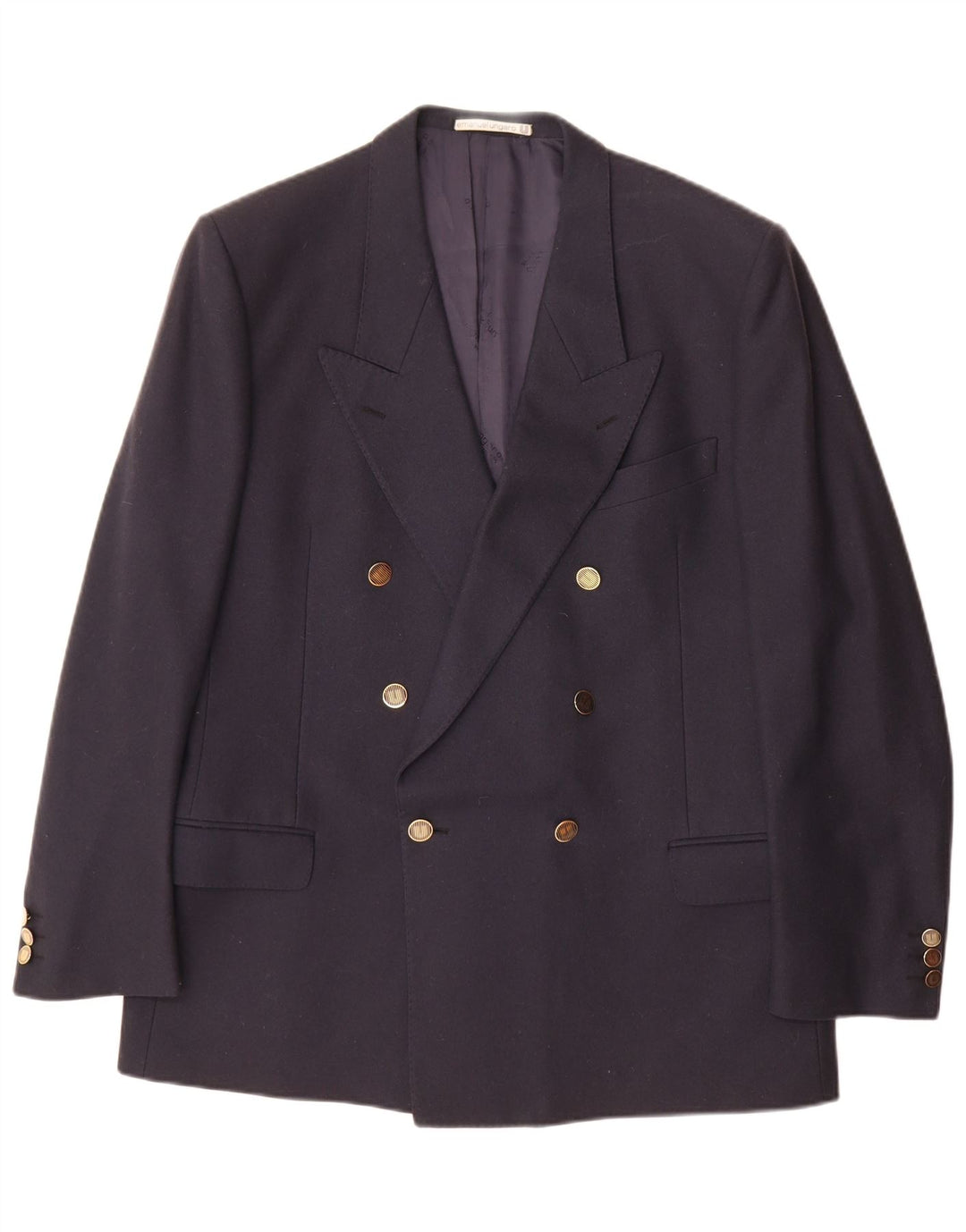 Giacca blazer doppiopetto da uomo Emanuel Ungaro UK 42 XL Blu Navy