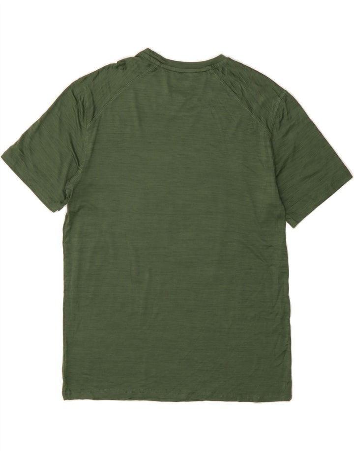 EDDIE BAUER Mens Graphic T-Shirt Top Medium Green Polyester Vintage Eddie Bauer and Second-Hand Eddie Bauer from Messina Hembry 