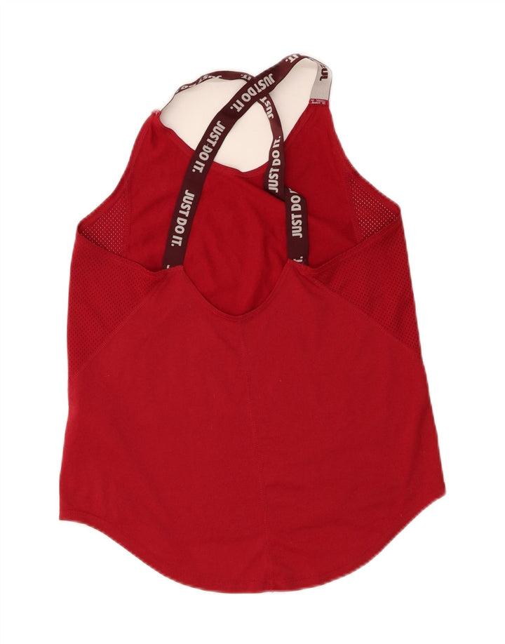 Canotta Nike Dri Fit da donna UK 12 medio rosso poliestere