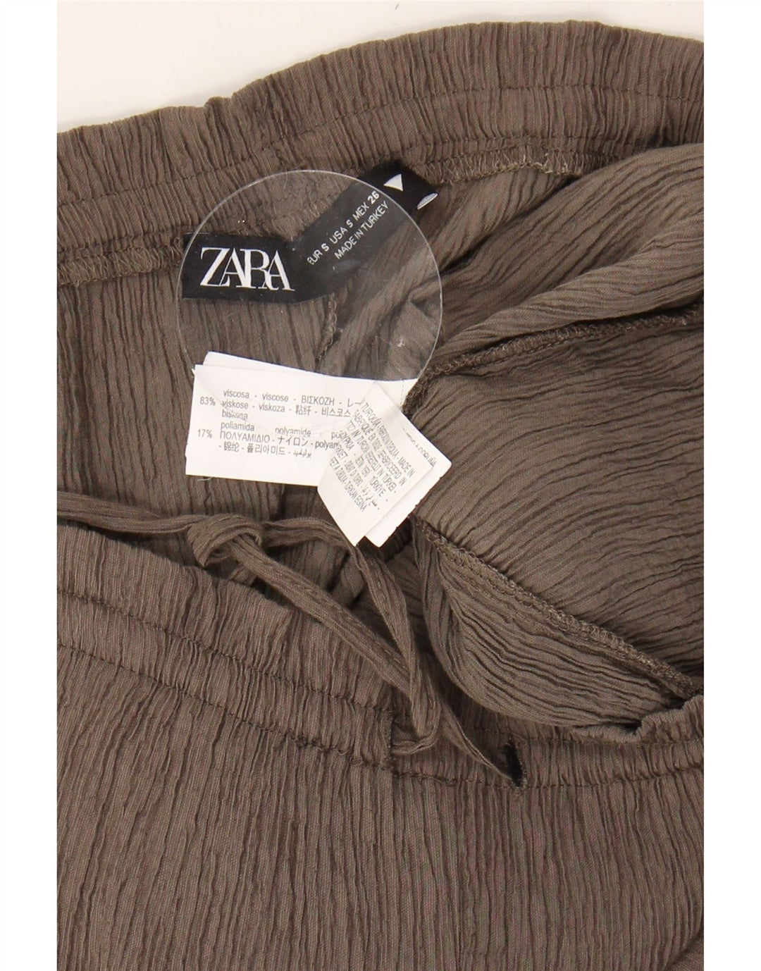 ZARA Womens Straight Chino Trousers Small W26 L33 Grey Viscose Vintage Zara and Second-Hand Zara from Messina Hembry 