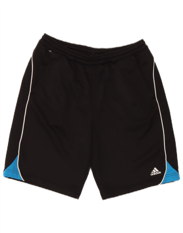 Pantaloncini sportivi Adidas da ragazzo 15-16 anni in poliestere color block nero