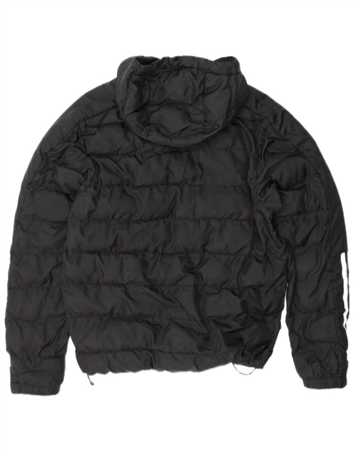 Giacca imbottita con cappuccio da uomo Adidas UK 36 piccola poliestere nera