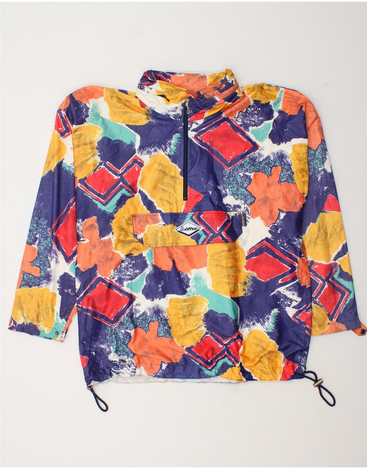 Giacca antipioggia da uomo con cappuccio Loffler UK 38 media multicolore geometrica