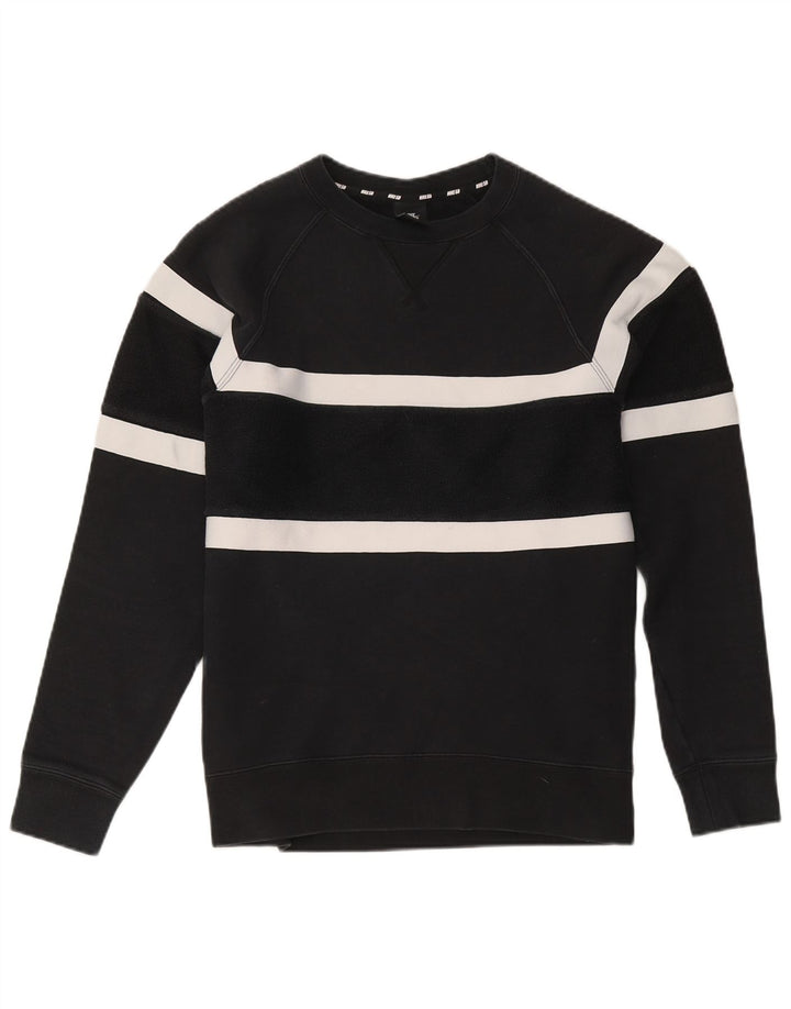 Felpa Nike da uomo, piccola, in cotone color block nero