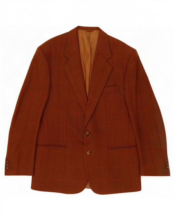 Giacca Blazer da Uomo a 2 Bottoni Umberto Scolari IT 50 Large Brown Check