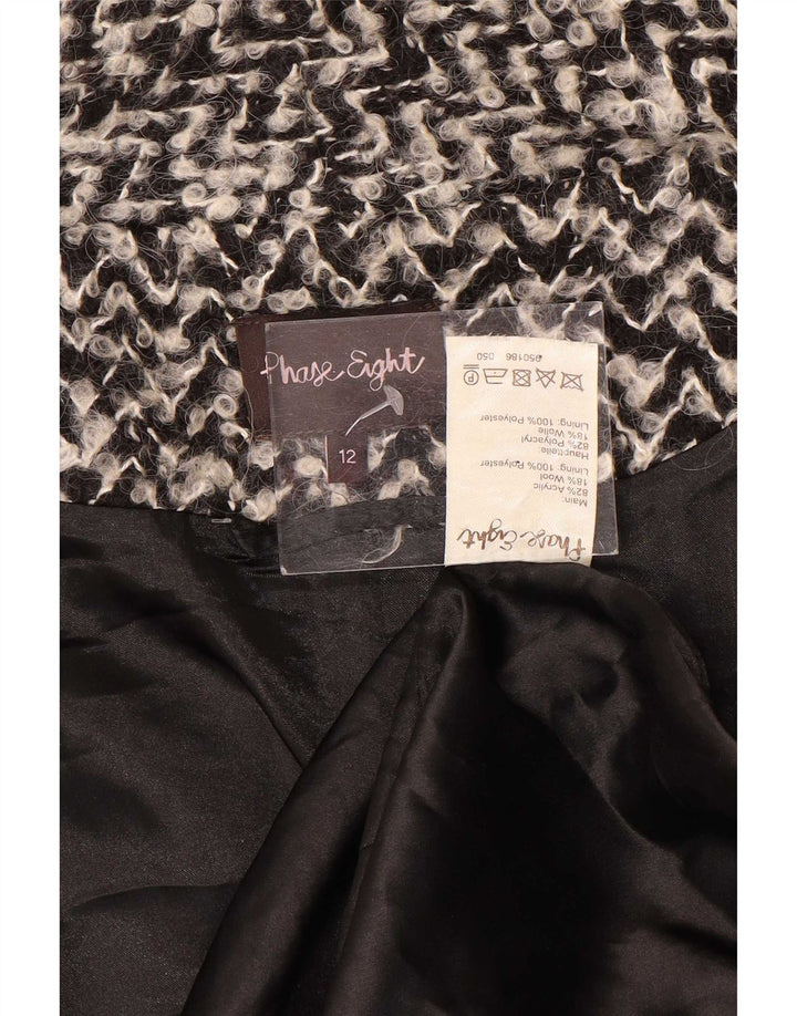 Cappotto oversize da donna Phase Eight UK 12 Acrilico Chevron nero medio