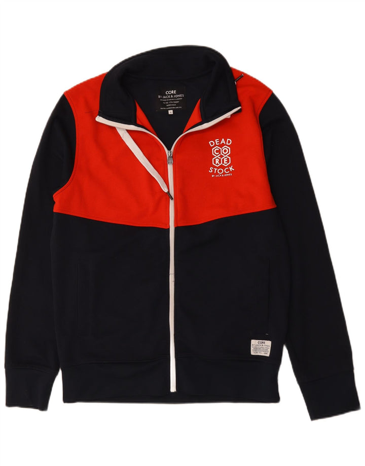 Giacca da tuta da uomo Jack & Jones grande color block blu navy