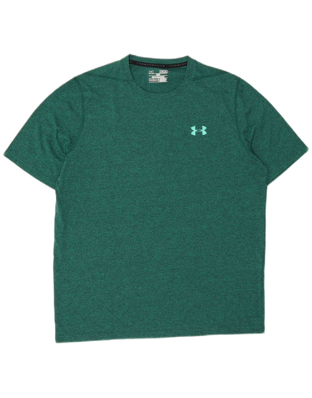 Maglietta ampia da uomo Under Armour verde medio chiazzato