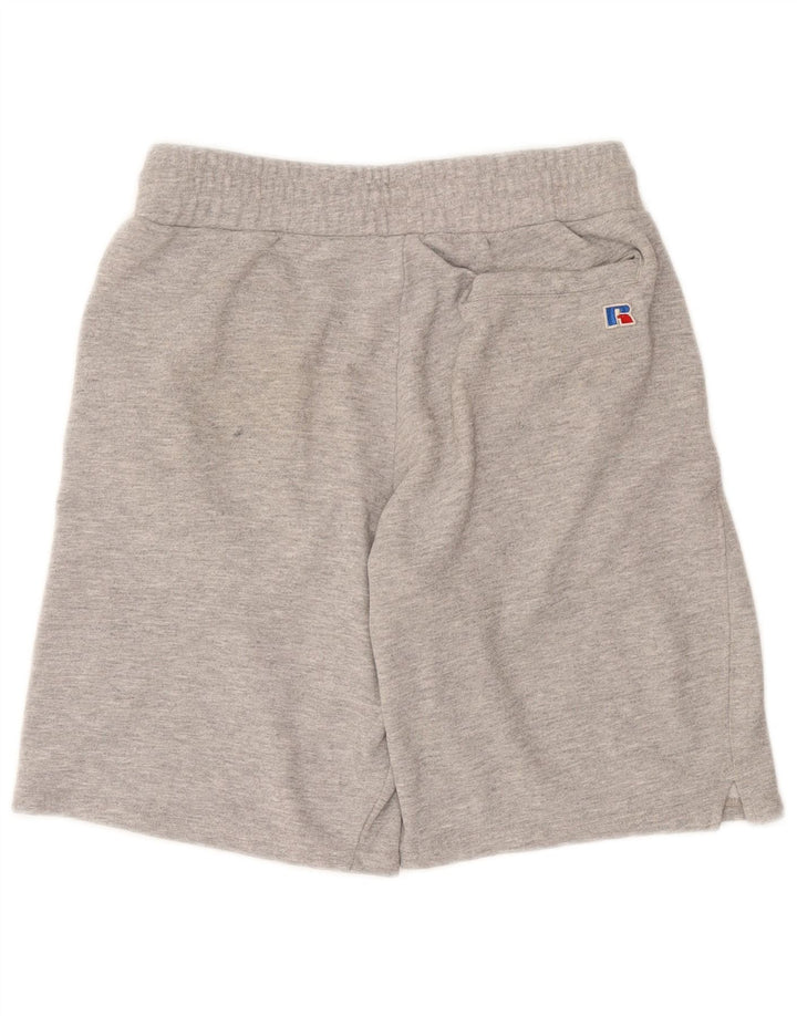Pantaloncini sportivi da uomo Russell Athletic in cotone screziato grigio medio