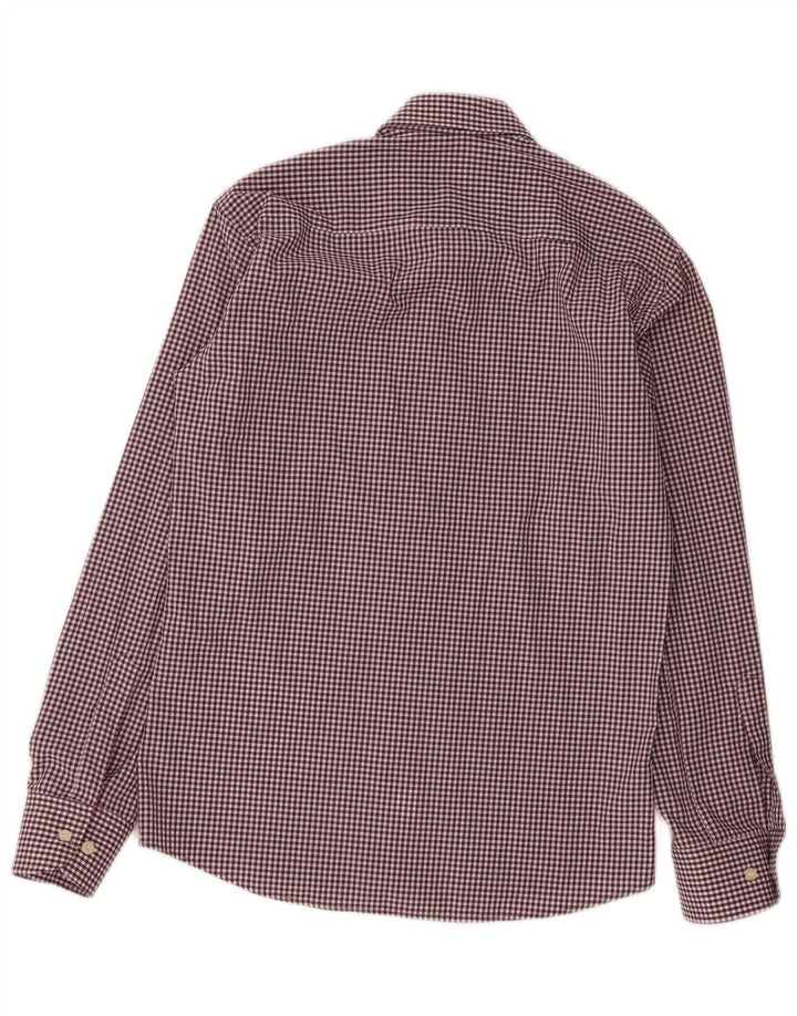 Gant Camicia da uomo grande a quadretti bordeaux