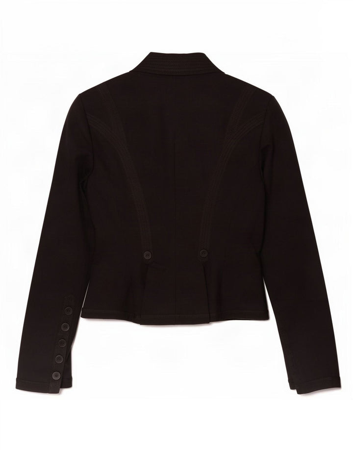 Giacca blazer a 6 bottoni da donna Zara UK 12 cotone nero medio