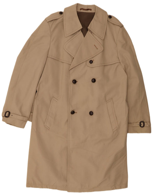 Trench da uomo VINTAGE UK 40 Large Beige Poliestere