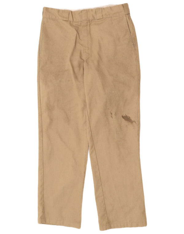 Pantaloni chino dritti da uomo Dickies W32 L32 poliestere beige