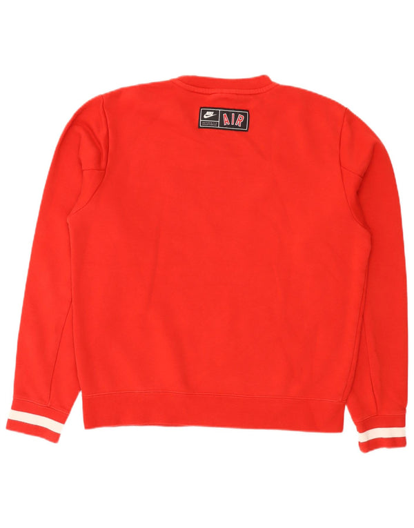 Felpa Nike da uomo con grafica ampia e vestibilità ampia, XS, colore rosso, in cotone color block