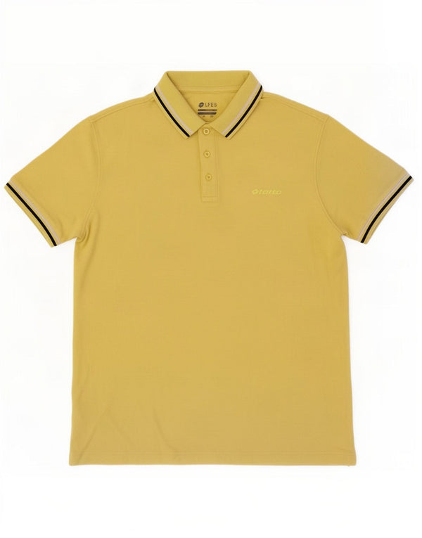Polo da uomo Lotto XL in cotone giallo