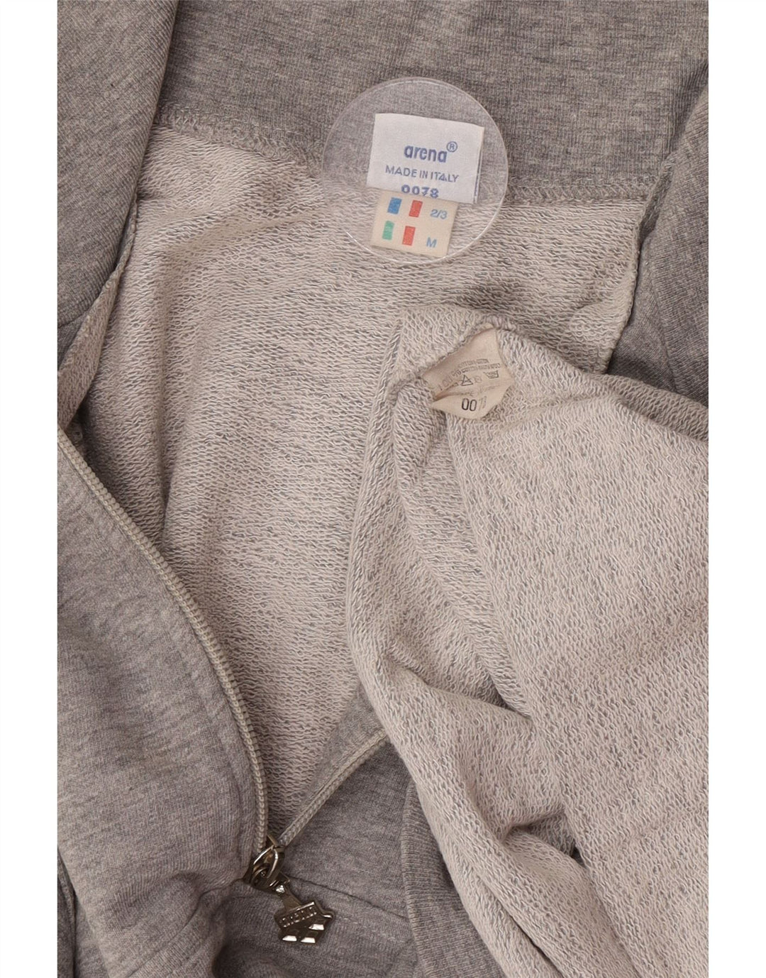 Arena Felpa con collo con zip grafica da uomo Maglione grigio medio color block