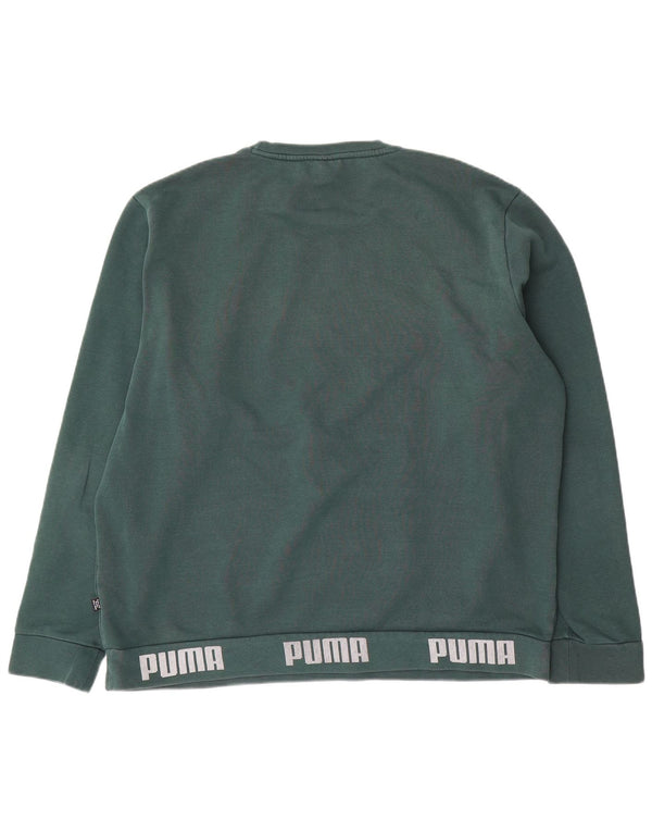 Felpa grafica da uomo Puma Jumper XL verde cotone