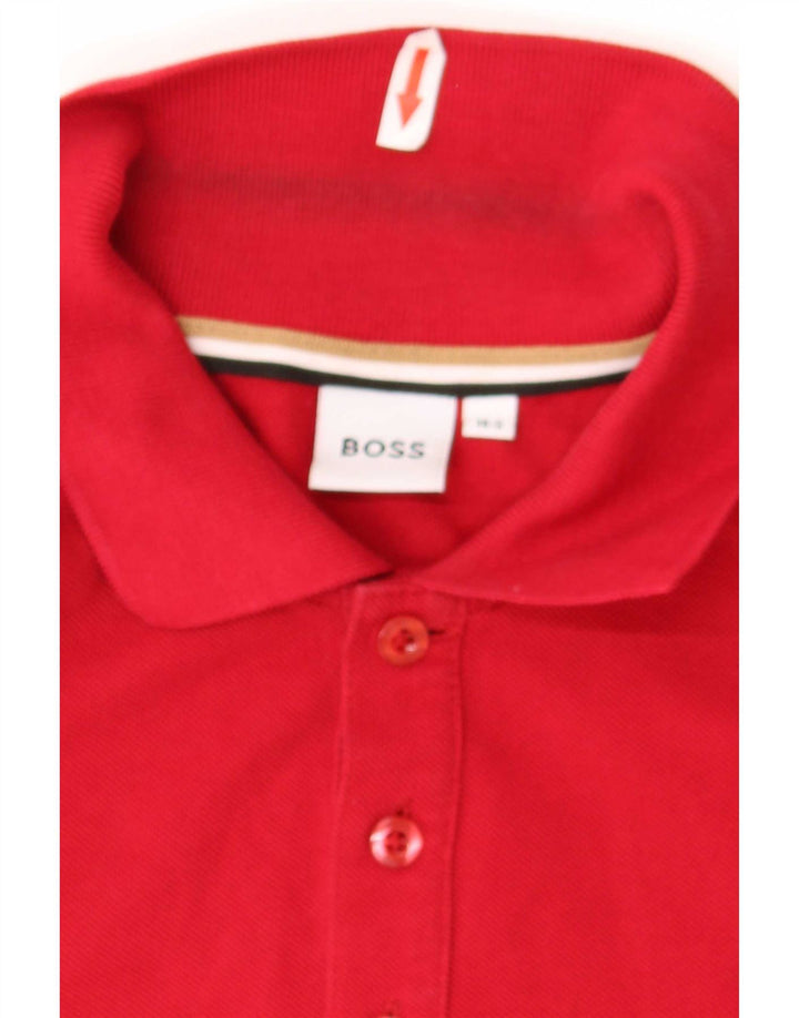 Polo Hugo Boss da bambino 13-14 anni piccola in cotone rosso