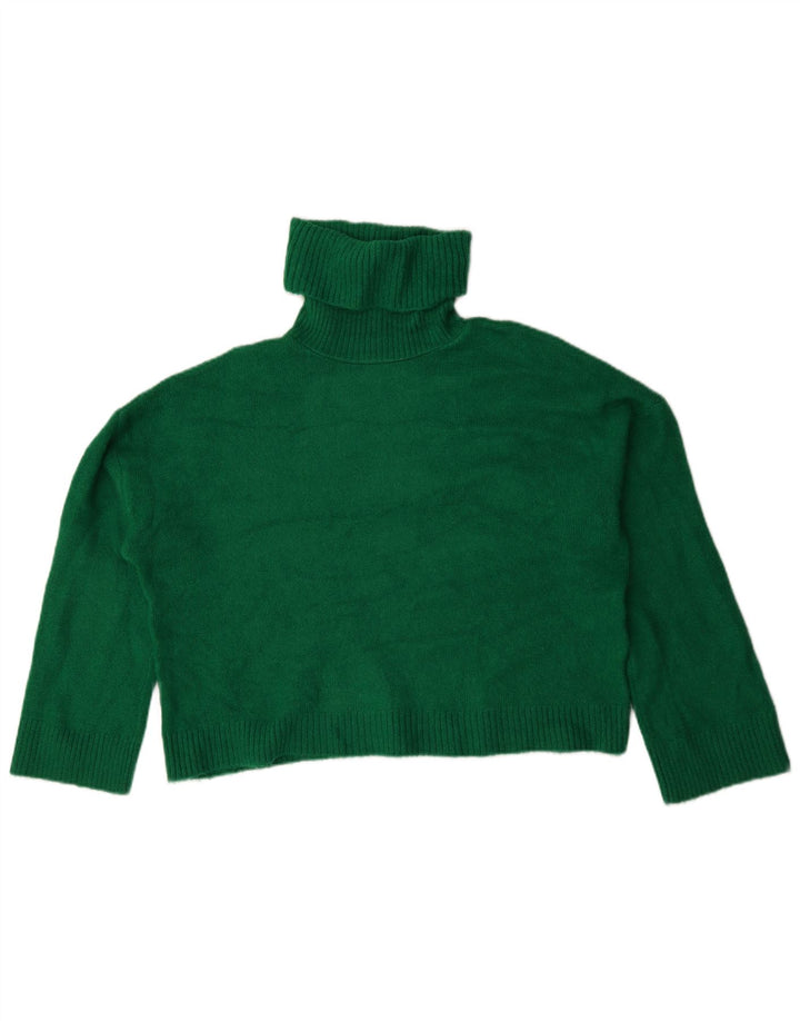 Maglione maglione oversize con collo alto da donna Zara UK 14 Verde medio
