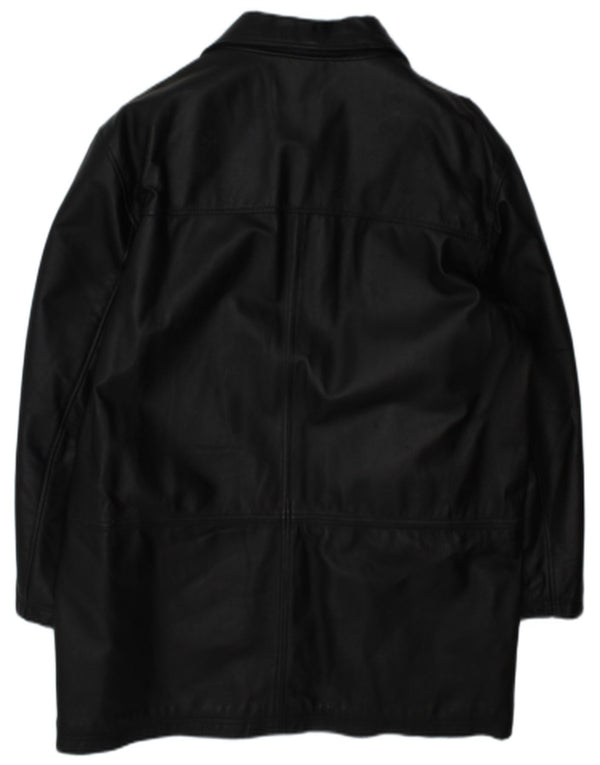 Cappotto in pelle da uomo In Extenso UK 40 Large in pelle nera