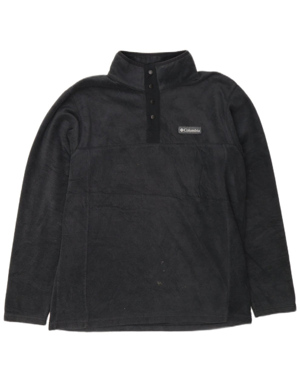 Maglione in pile da uomo Columbia con bottone e collo in poliestere grigio medio