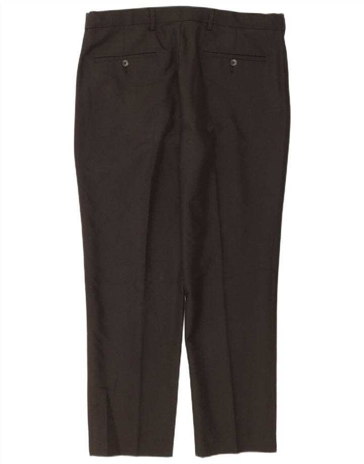 Pantaloni chino vestibilità regolare da uomo Marks & Spencer W36 L29 poliestere nero