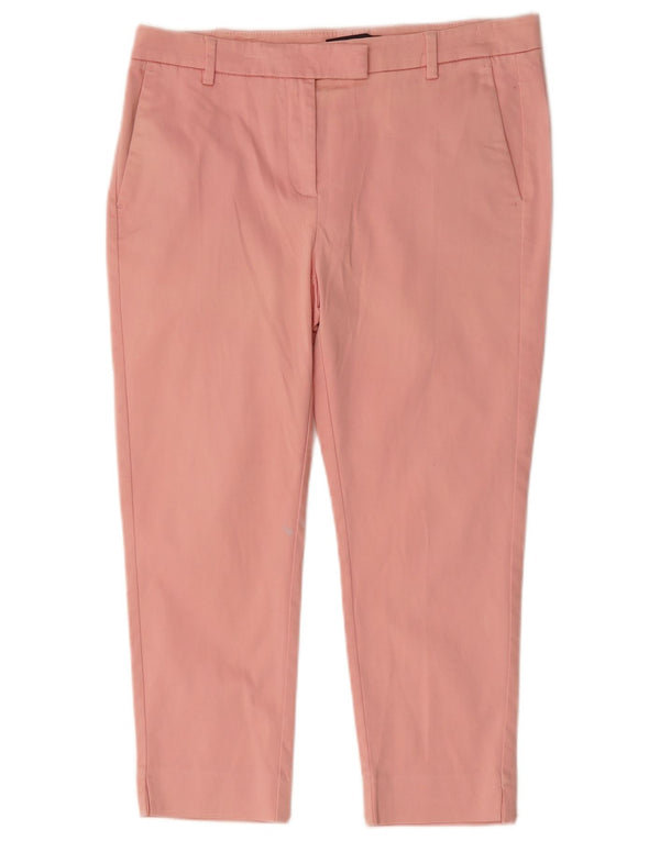 Pantaloni Capri da donna Marks & Spencer UK 14 Large W34 L23 Cotone rosa