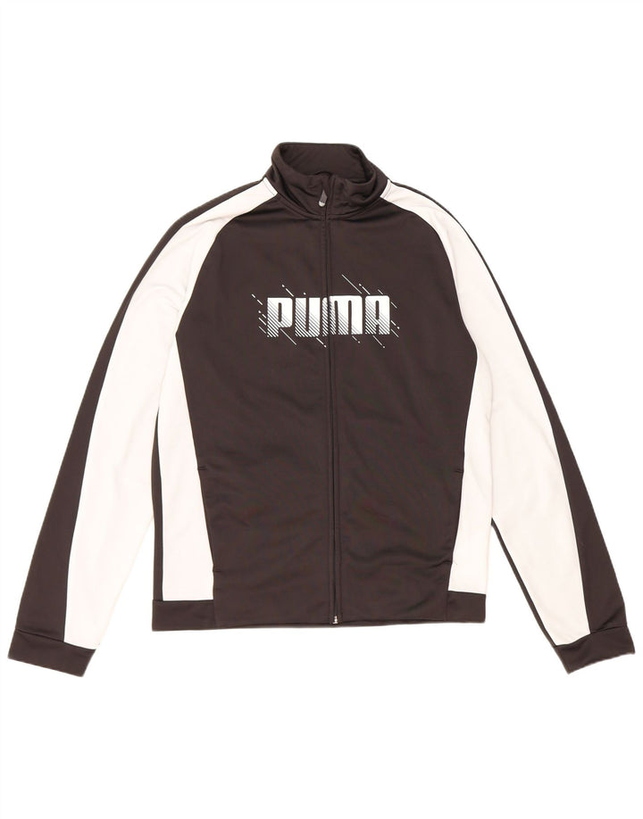 Giacca da tuta grafica da ragazzo Puma 15-16 anni Colorblock nera